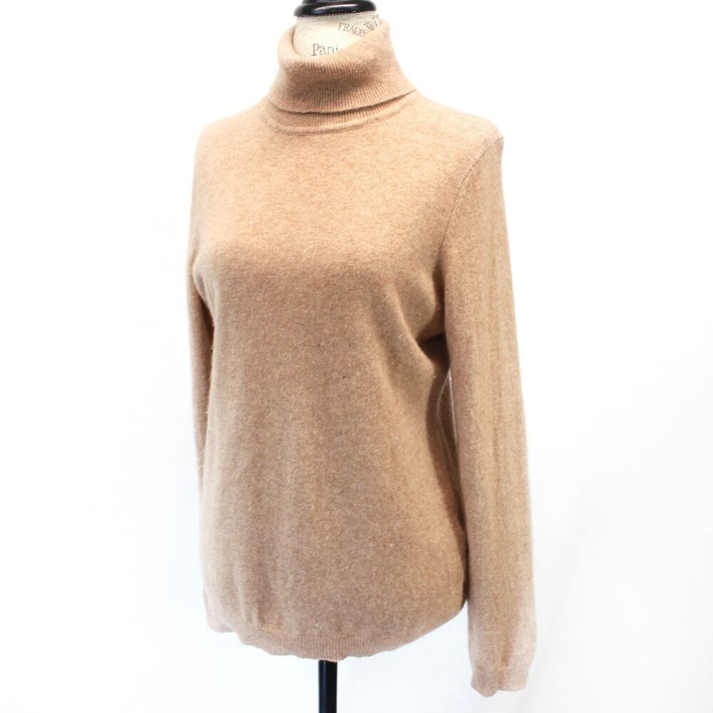 Macy's Charter Club Luxury 2-ply 100% Cashmere preppy turtleneck sweater XL